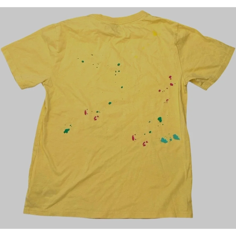 Polo Ralph Lauren Youth Shirt L Polo Bear Crewneck Yellow Preppy Short Sleeve‎